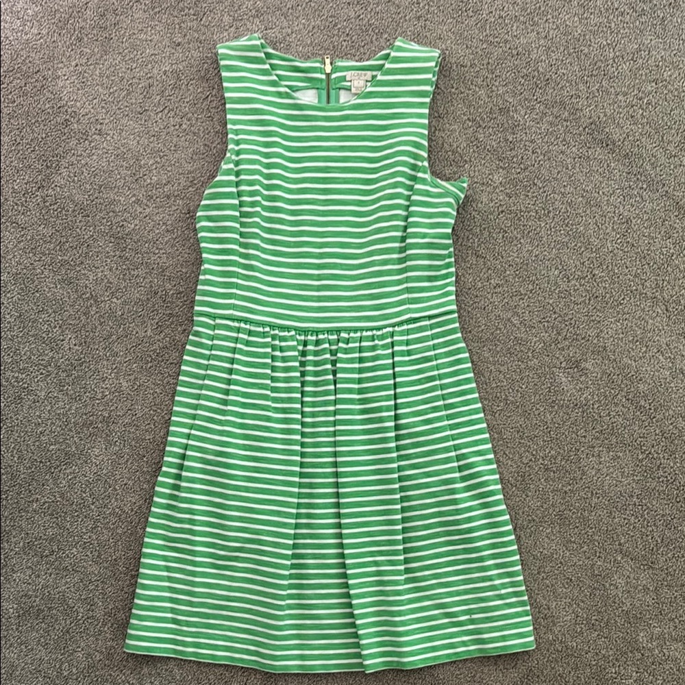 Green Striped Kids Dress